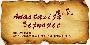 Anastasija Vejnović vizit kartica